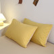 Washed cotton yellow student dormitory bed sheet and quilt cover