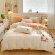 Household double quilt complete set bedding student dormitory bed single quilt core pillow six-eight-piece set