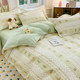 Ins small fresh bed four-piece set 2024 new bedding sheets quilt cover dormitory three-piece set non-cotton pure cotton 4