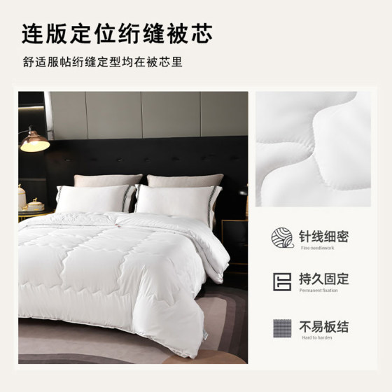 Thickened quilt core two-in-one mother-in-law quilt winter quilt hotel hotel white single and double spring and autumn quilt universal for all seasons