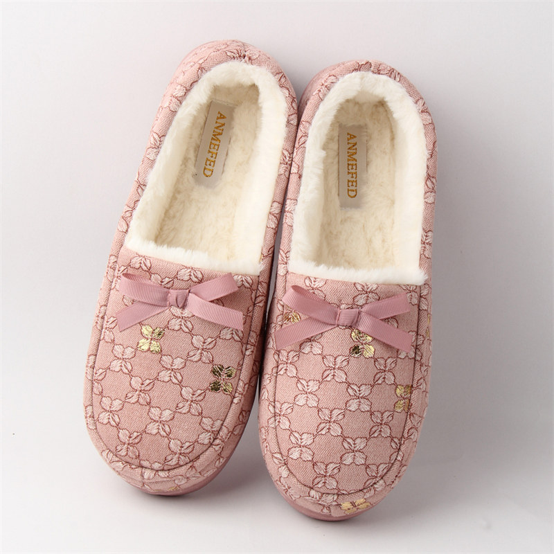 出口新品女秋冬保暖毛绒防滑包跟月子豆豆棉鞋软底防滑居家棉拖鞋,淘宝优惠券,粉丝福利购,淘宝优惠卷