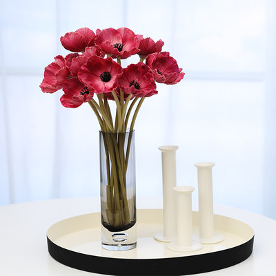 断色清仓3折虞美人花束仿真花假花装饰花北欧花摆件罂粟花塑料花 虎窝淘