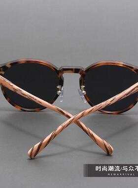 复古磨砂圆框太阳镜防紫外线强光