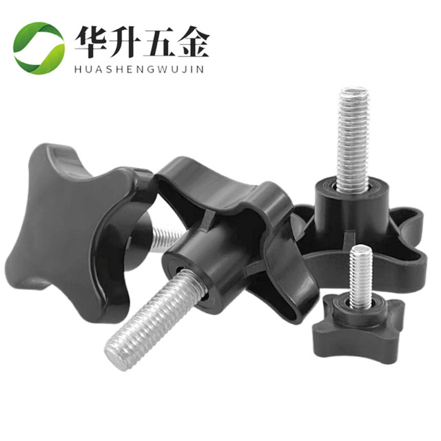 Four corner handle knob plastic hand screw m5m6m8