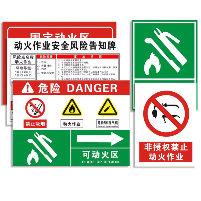 Movable fire zone fire safety signs