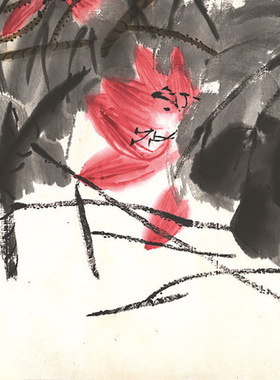齐白石国画横幅花鸟画字画画芯
