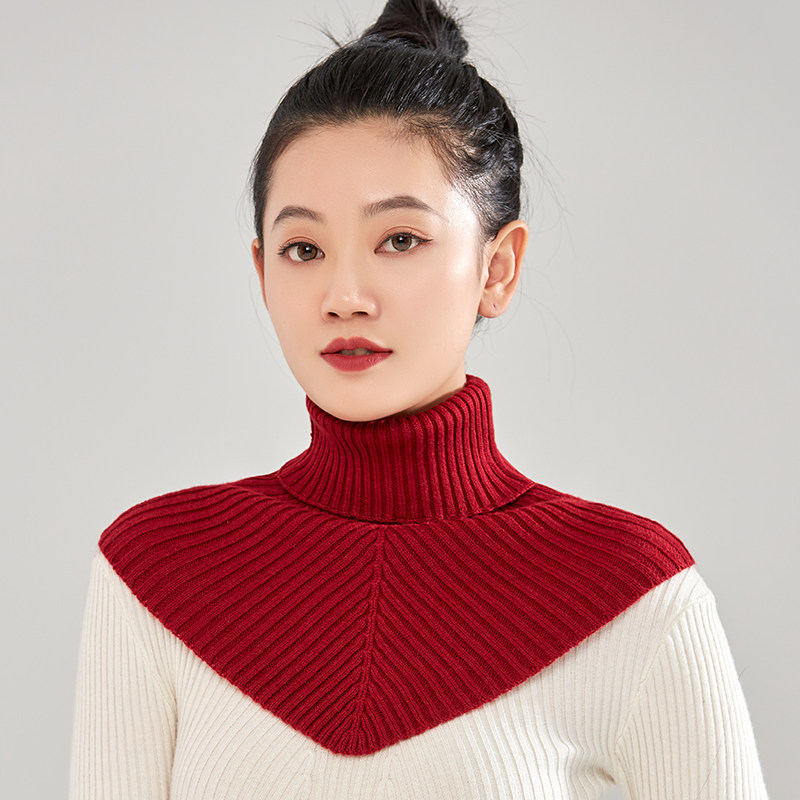 秋冬羊绒高领脖套女假领子针织羊毛围脖围巾三角巾护颈披肩假衣领,淘宝优惠券,粉丝福利购,淘宝优惠卷