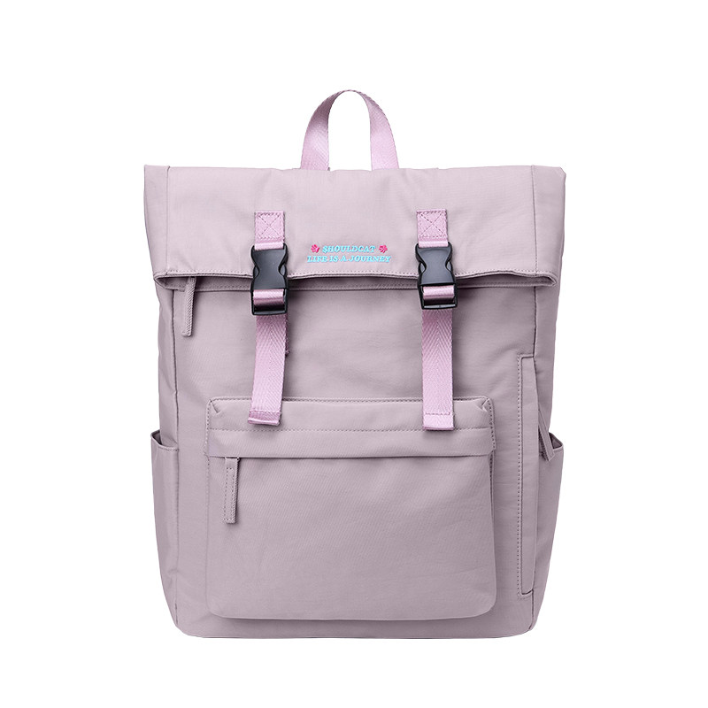 纯色女日系初中生大学生ins双肩包 优胜者箱包双肩背包