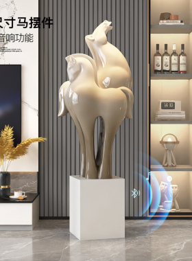 1.2米大型马摆件酒店大堂雕塑