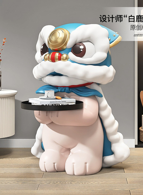 映森国潮醒狮摆件高档开业礼品