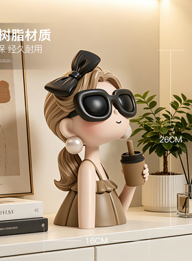 卡通女孩治愈系桌面摆件礼物
