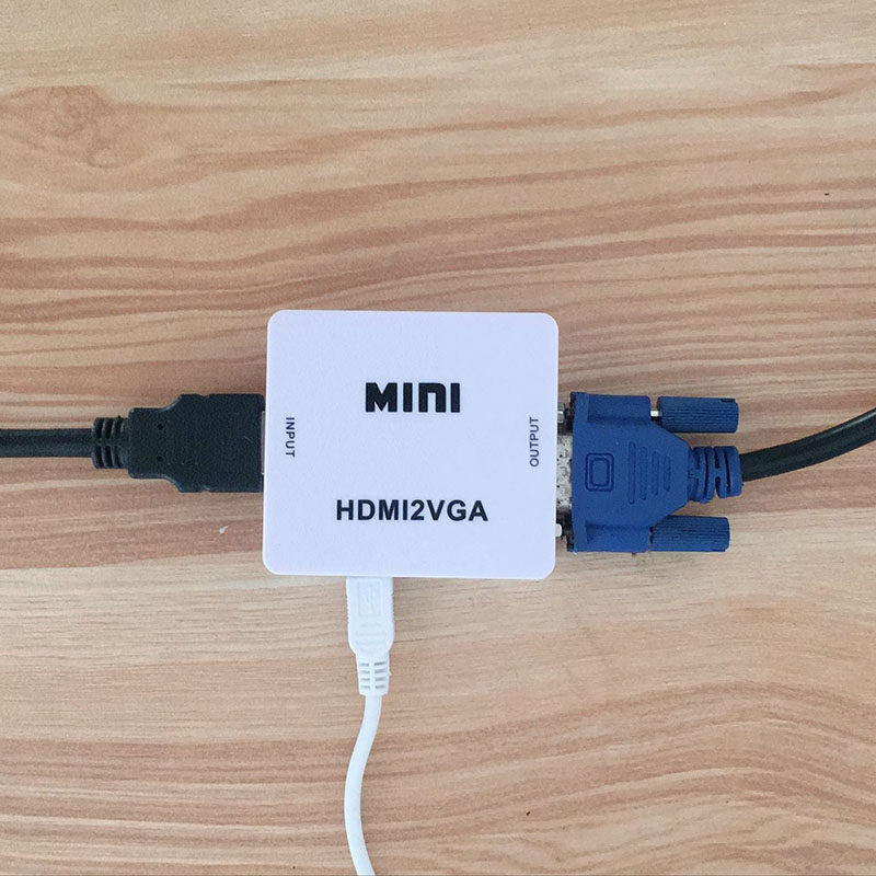 hdmi转vga视频转换器机顶盒音视同步电视机显示器看电视电脑设影