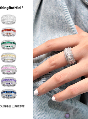 王嘉尔同款水晶戒指食指戒