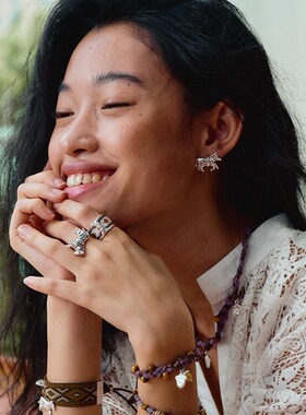 SWAHILL 马年复古S925纯银开口斑马戒指斯瓦山丘 Trip.03 Changa