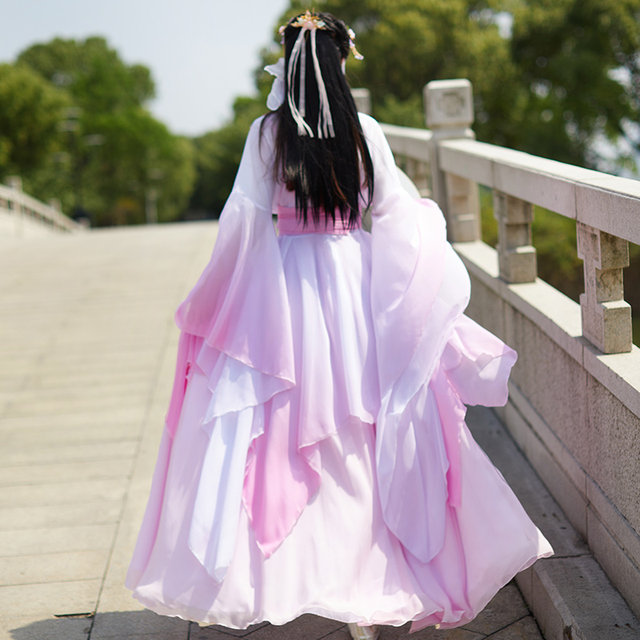 Traditional Hanfu women's summer dance gauze dress