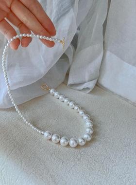 复古法式轻奢小红书贝珠女