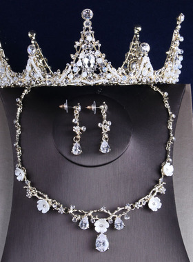 巴洛克皇冠头饰结婚王冠欧式婚纱