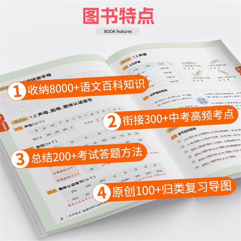 2024小学语文基础知识与初中衔接一二三四五六年级上下册通用状元成才路基础知识大盘点同步教材小升初总复习小学语文百科知识