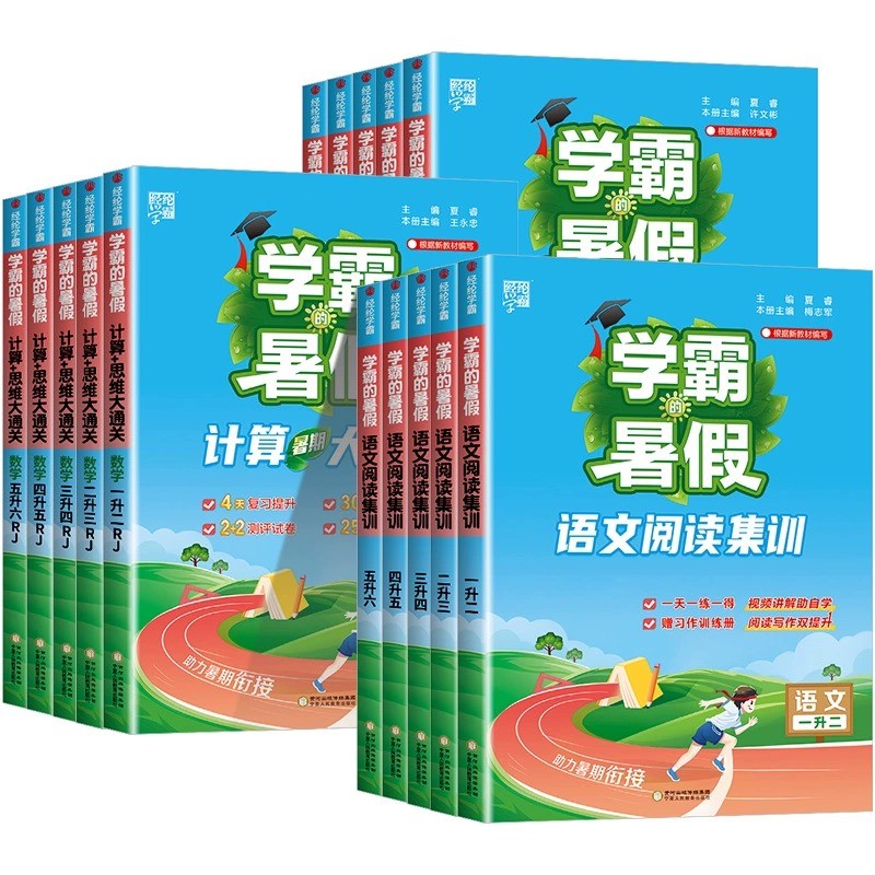 2025新版学霸的暑假衔接一升二升三升四升五六年级下册暑假作业全套数学计算思维题大通关语文阅读集训人教北师苏教版预复习一本通