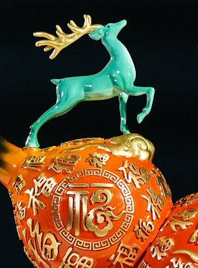 新中式铜葫芦摆件高档装饰