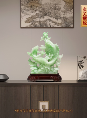 聚善缘年年有余金龙鱼摆件包邮