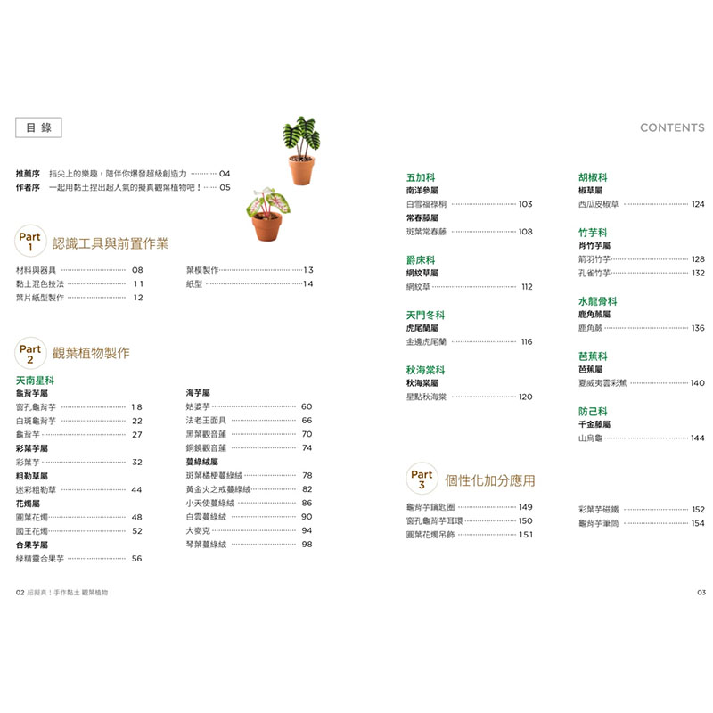 【预售】台版*拟真手作黏土观叶植物34款人气品种Stepbystep捏出风格美叶植栽麦浩斯吴凤凰黏土观叶植物生活手作宝典书籍 - 图1