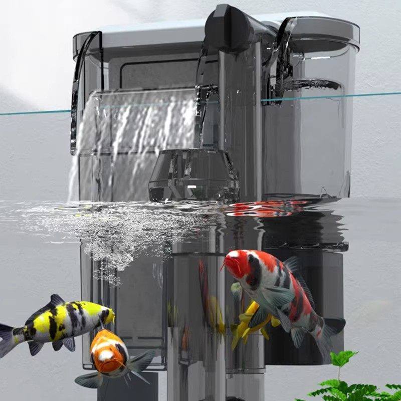 鱼缸过滤器三合一净水循环小型瀑布式壁挂迷你水泵内置增氧循环泵,淘宝优惠券,粉丝福利购,淘宝优惠卷