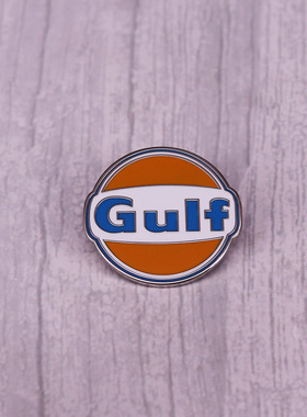 Gulf 海湾石油复古 logo 金属徽章胸针配饰 Pins