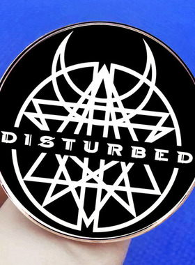 Disturbed骚动摇滚乐队胸针金属音乐别针金属合金徽章胸针配饰