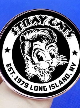 流浪猫摇滚乐队胸针STRAY CATS别针胸章金属音乐合金徽章配饰