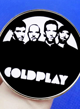 COLDPLAY酷玩摇滚乐队胸针流行音乐别针胸章金属合金徽章配饰