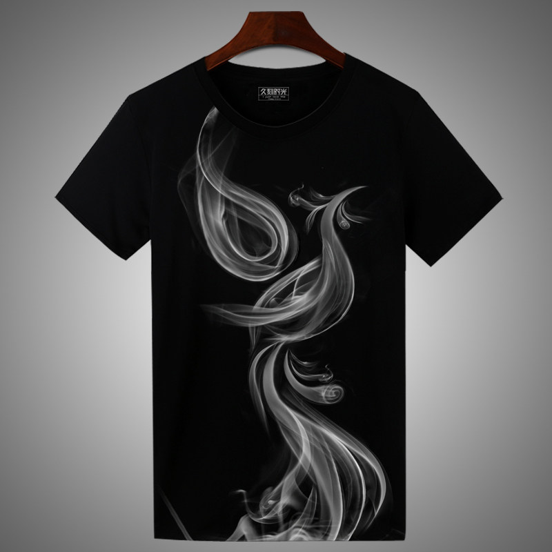 凤凰涅盘短袖男女春夏半截袖文化衫 久刻时光T恤