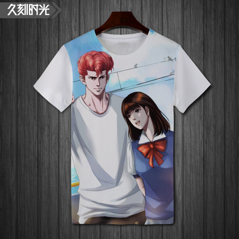 灌篮樱木男动漫流川枫高手冰丝t恤 久刻时光T恤