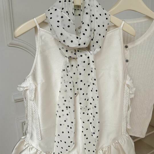 2024 autumn and winter new fashionable leopard print silk scarf retro spring and summer new versatile decorative thin decorative scarf headscarf