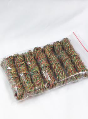 芊雅藏饰手搓棉线diy2米五色挂绳