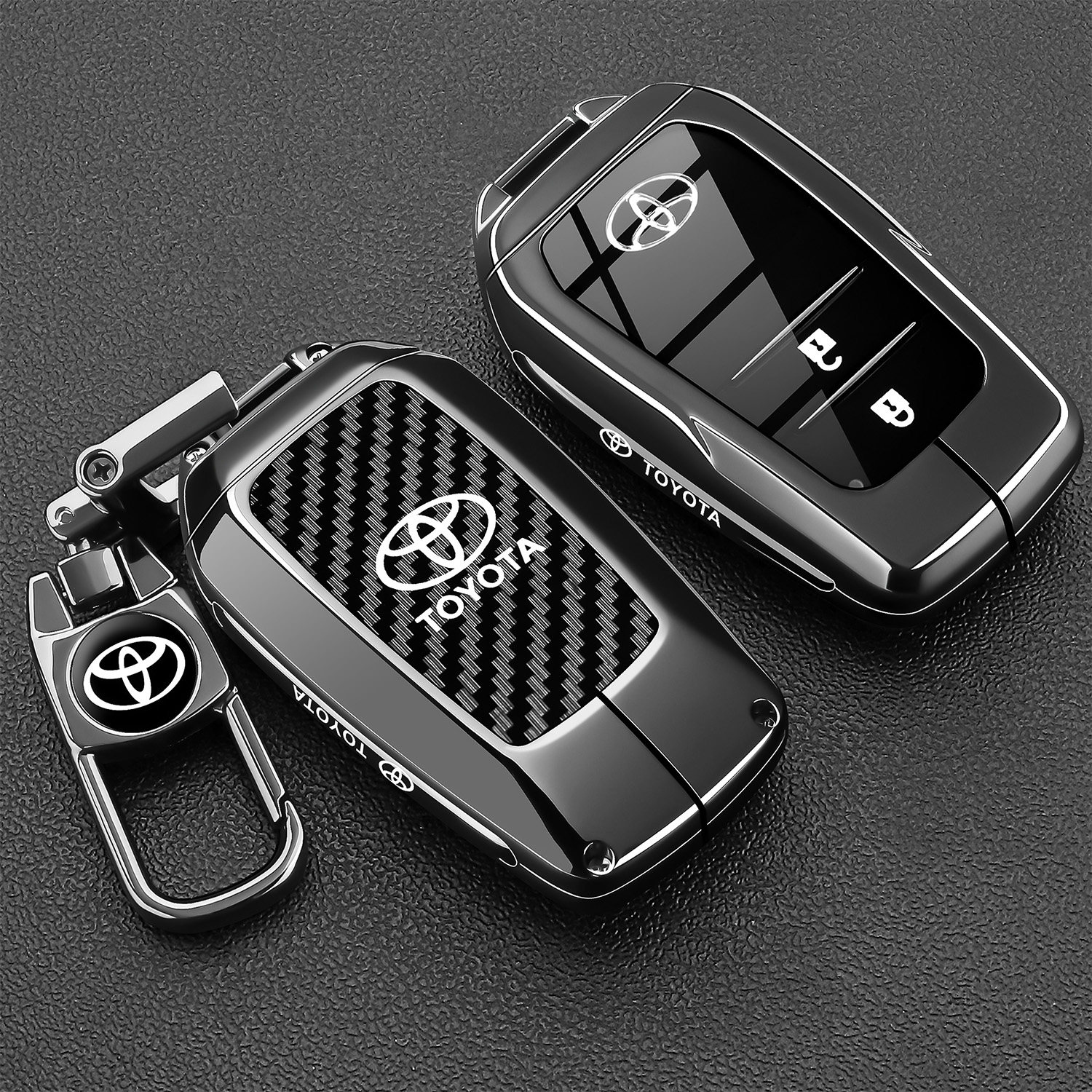 丰田钥匙套26款9九代凯美瑞新亚洲龙汉兰达车专用金属保护壳包扣,淘宝优惠券,粉丝福利购,淘宝优惠卷