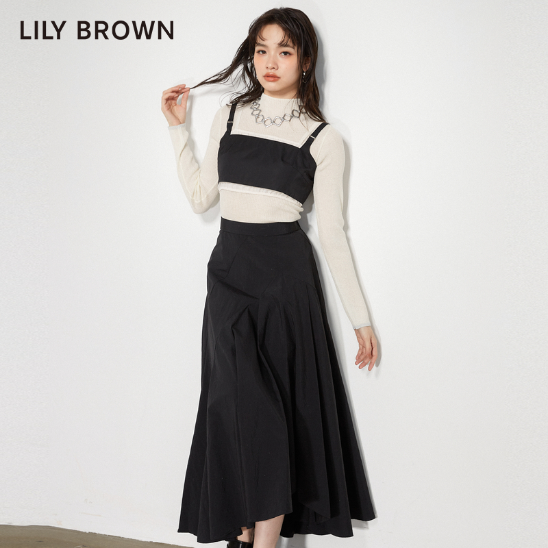 LILY BROWN秋冬款 高腰甜美不规则大裙摆半身裙LWFS235104