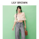 ເສື້ອເຊີດ LILY BROWN Spring and summer ruffled lace waistless V-neck top LWFT251170