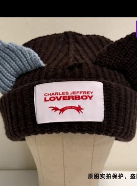 新货Loverboy猫耳朵粗毛线针织帽