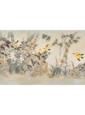 名家精品字画工笔花鸟画合影保真