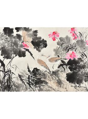 国画荷花2.4米巨幅水墨纯手绘