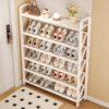 Shoe rack behind door