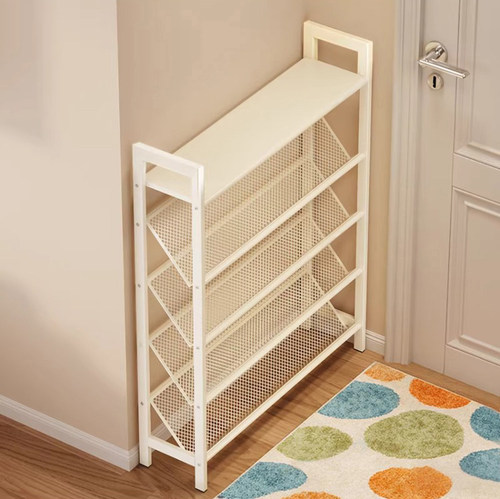 超薄鞋架家用门口多层鞋架子小窄入户门后斜面置物架小型简易鞋柜 - 图3