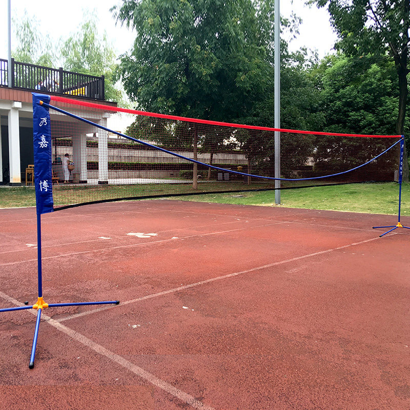 家用多型号便携式准标羽毛球网架可调型轻便式移动网柱户外场地线 - 图0