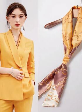 女士西装挂坠配饰领巾毛衣链