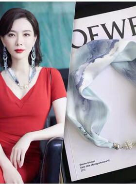 围脖丝巾女气质百搭护颈装饰品时尚搭配T恤衬衫项链衣服挂件围巾