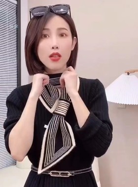 小围巾ins加厚保暖护颈脖领巾