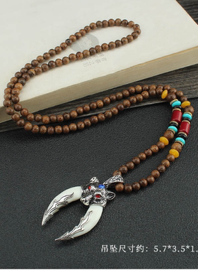 佛珠木质木珠项链男女个性百搭