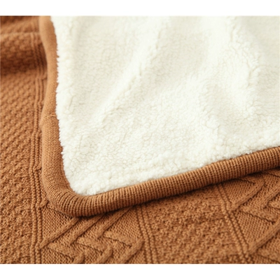 "叁" cotton đan chăn sofa giải trí chăn rỗng rỗng hình thoi len chăn văn phòng - Ném / Chăn