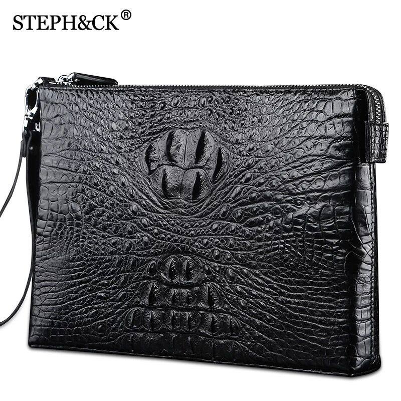 steph ck鳄鱼皮商务休闲大容量男包 史蒂芬妮箱包男士包袋